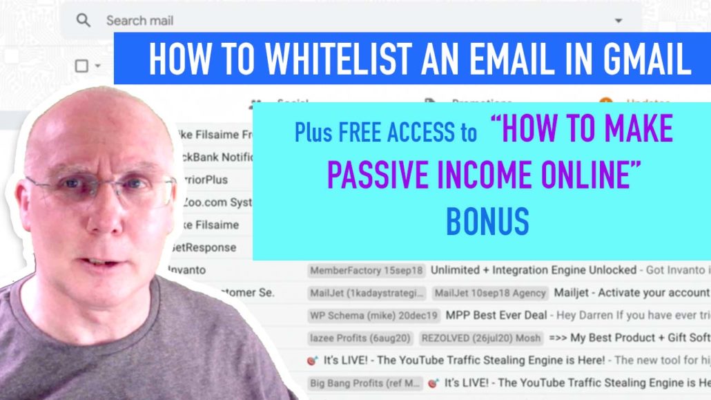 how to whitelist email in gmail